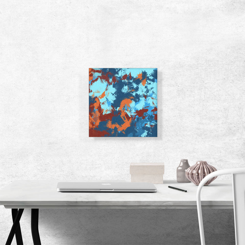 Baby Blue Teal Orange Modern