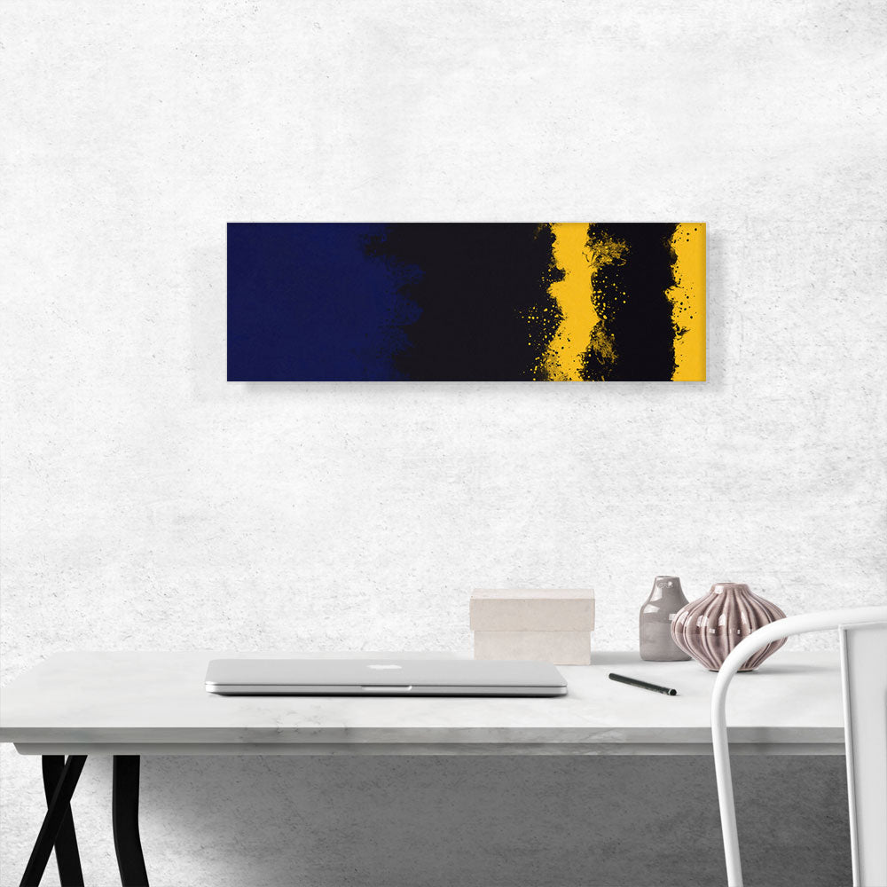 Navy Blue Yellow Black Modern Panoramic