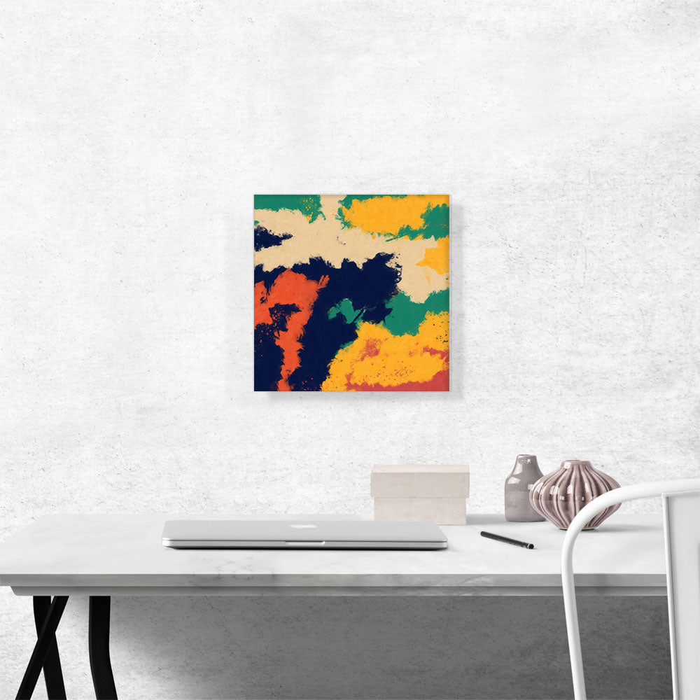Navy Blue Yellow Tan Green Modern