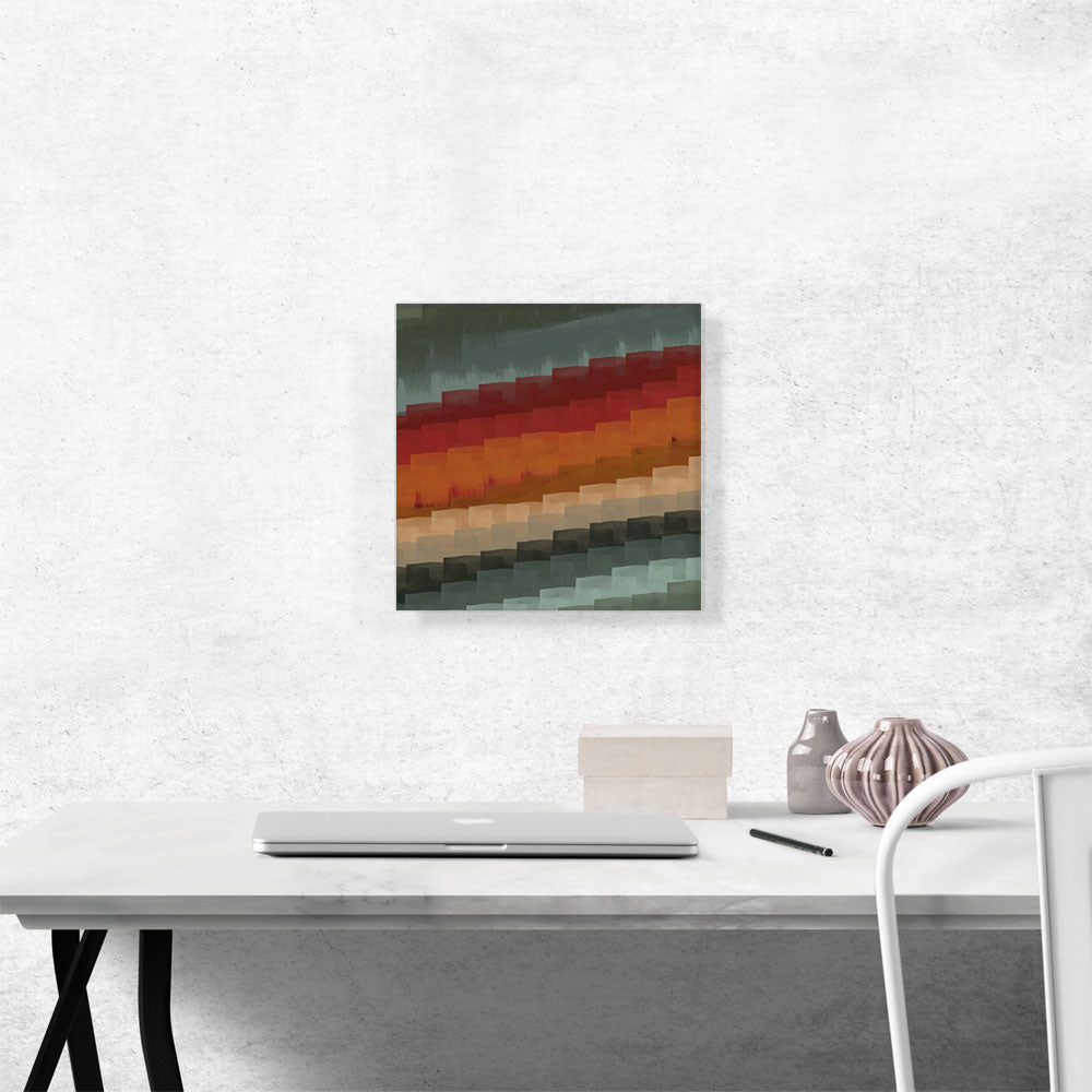 Olive Magenta Orange Tan Lines Modern