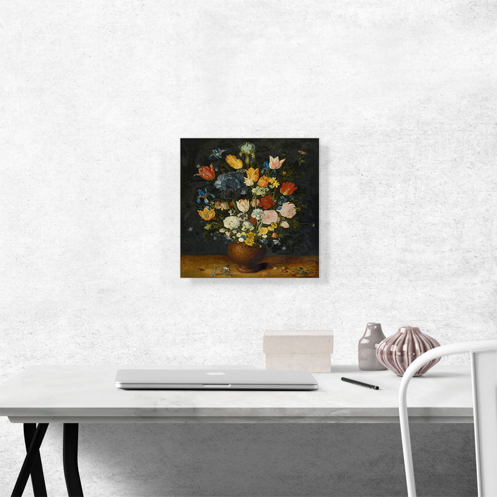 Still Life Of Flowers In a Stoneware Vase