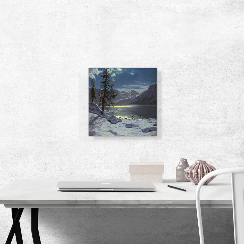 Moonlit Lake Winter