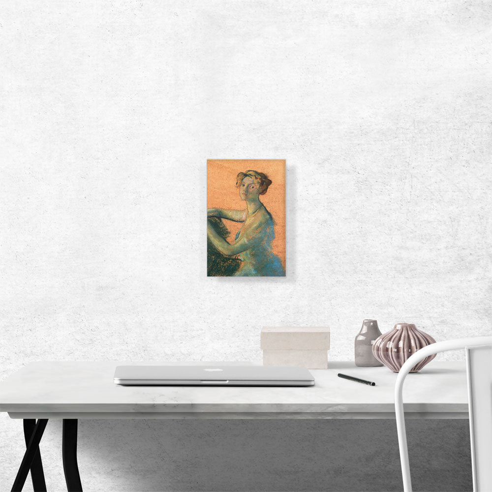 Woman With Orange Background