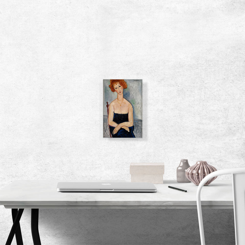 Red-Headed Woman Wearing a Pendant 1918