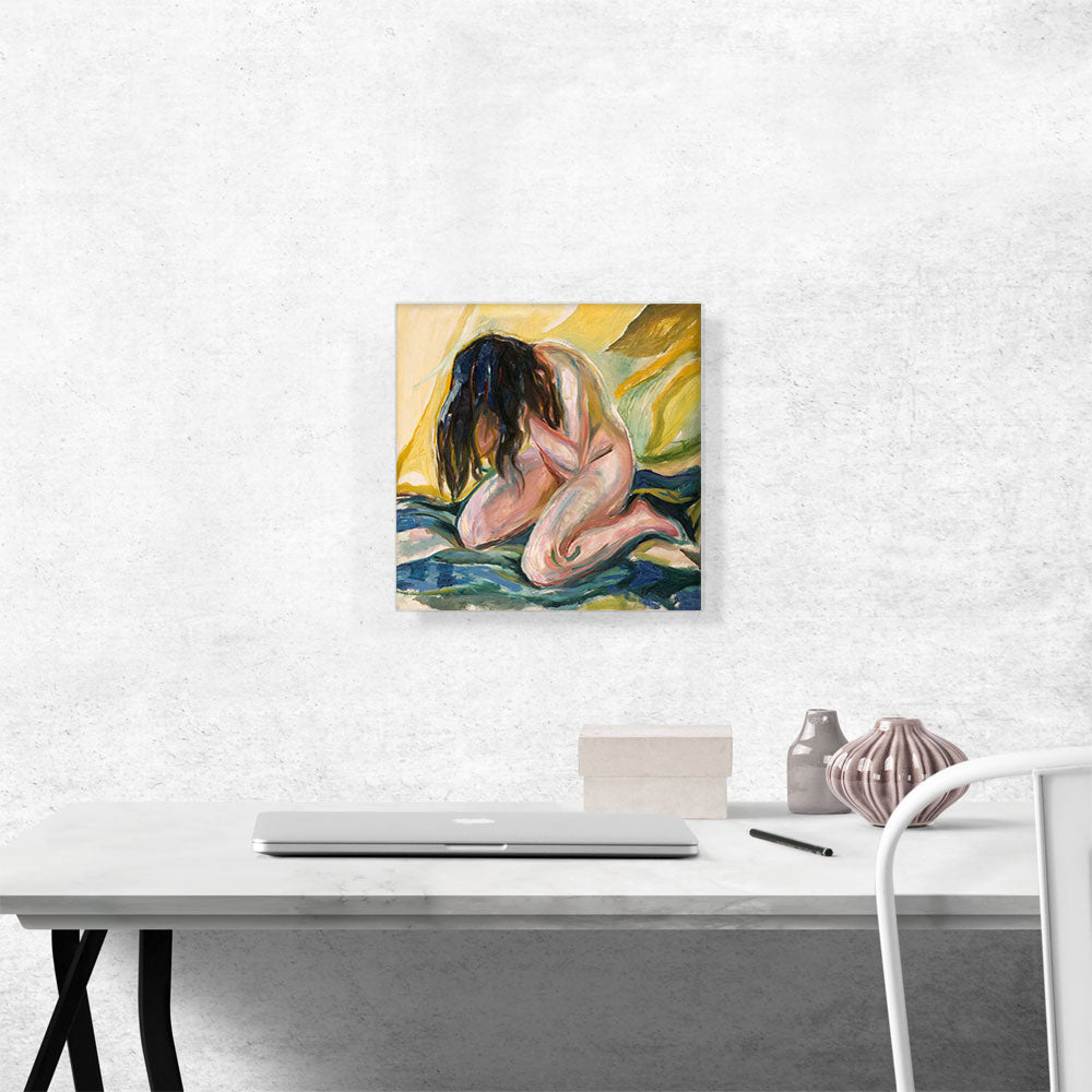 Kneeling Female Nude Crying 1919