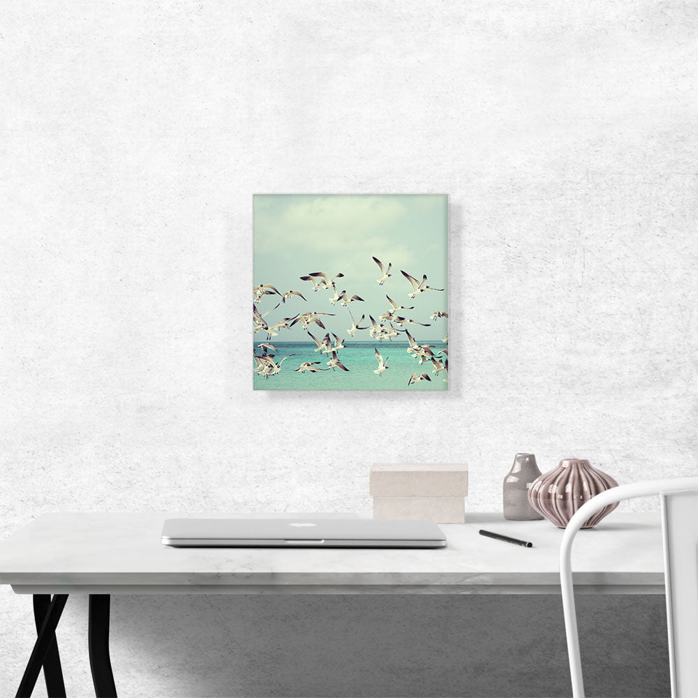 Flying Seagulls Home Decor Square