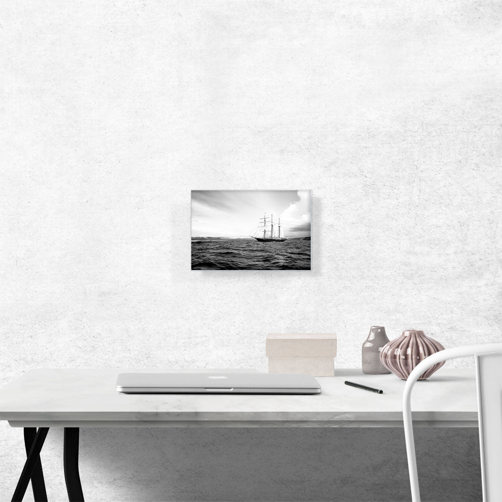 Old Boat In Ocean Home Decor Rectangle