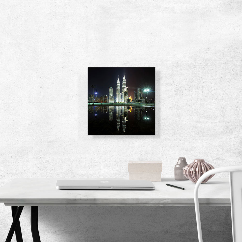 Kuala Lumpur Shining Towers Skyline at Night