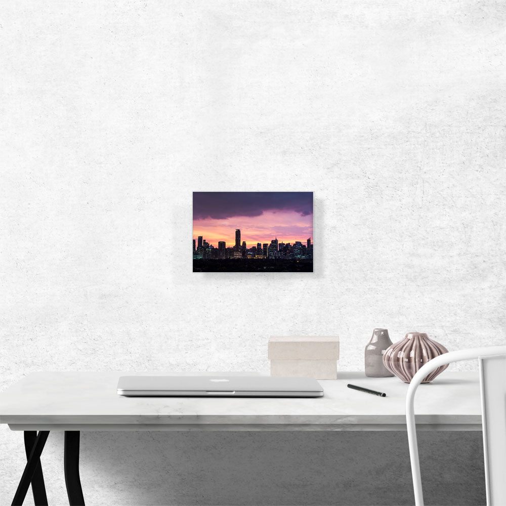Manila Philippines Skyline Pink Sunset