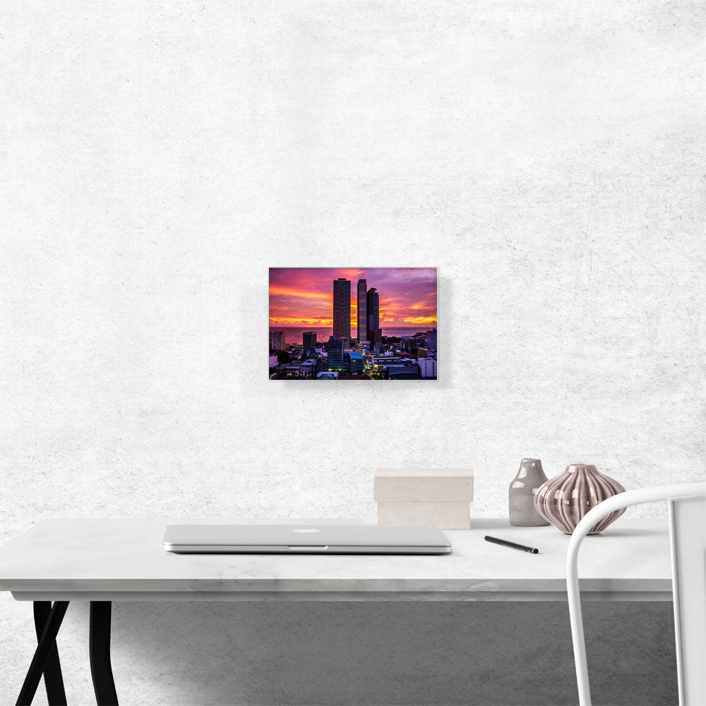 Manila Philippines Skyline Vivid Sunset