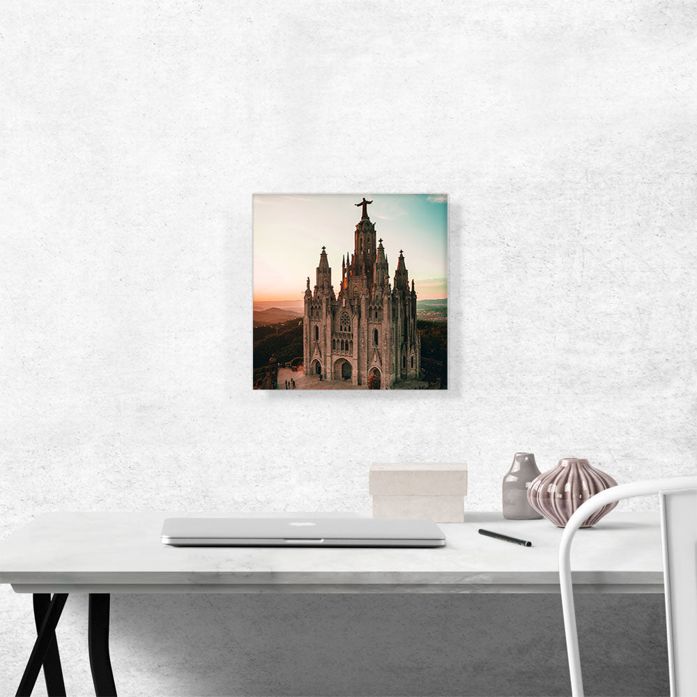 Cathedral in Barcelona Spain Square