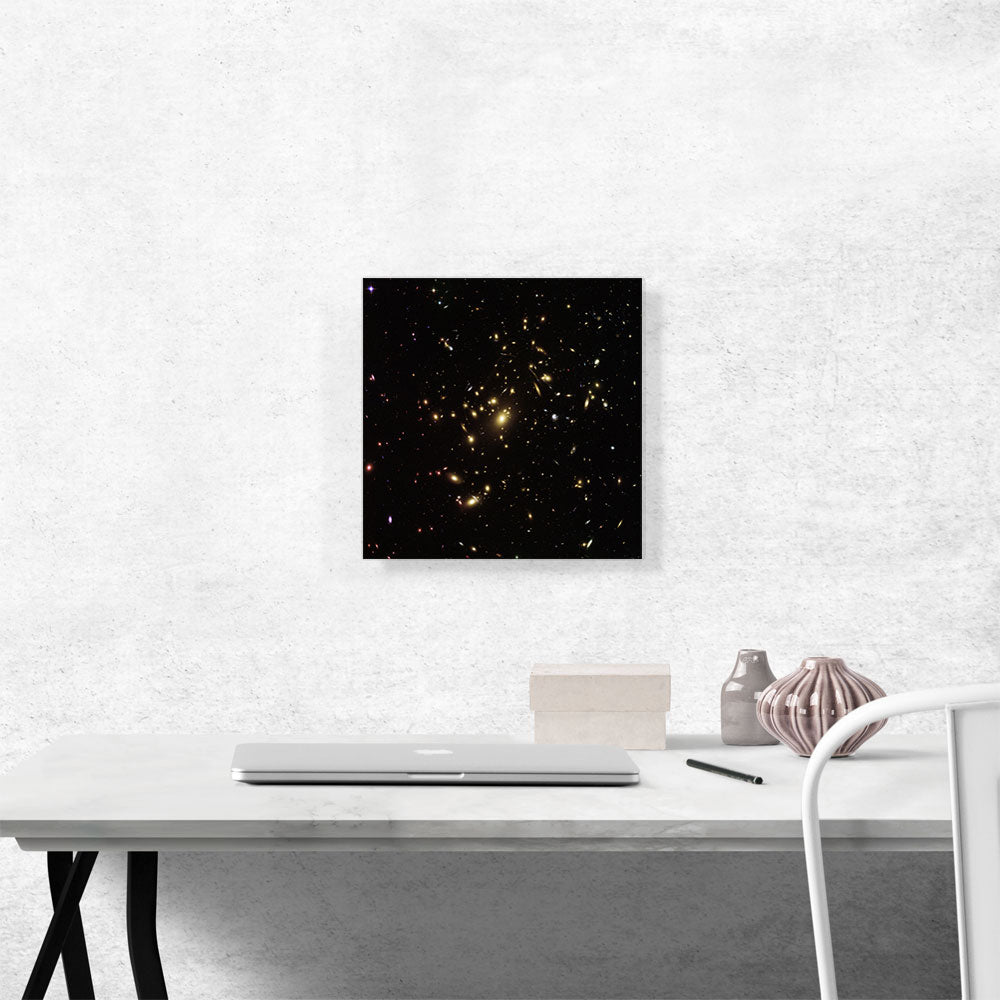 NASA Hubble Telescope Galaxy Cluster Warping Space and Time
