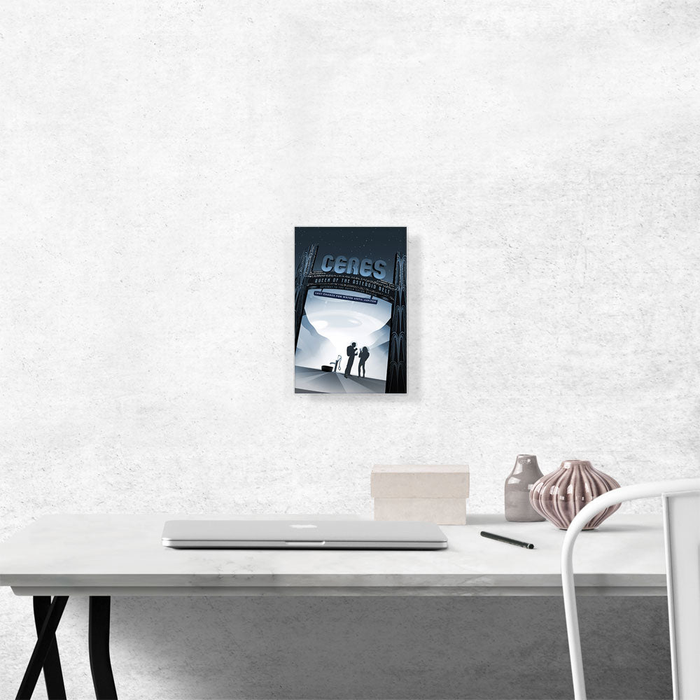 Ceres Queen of the Asteroid Belt First Explored Dwarf Planet NASA Poster
