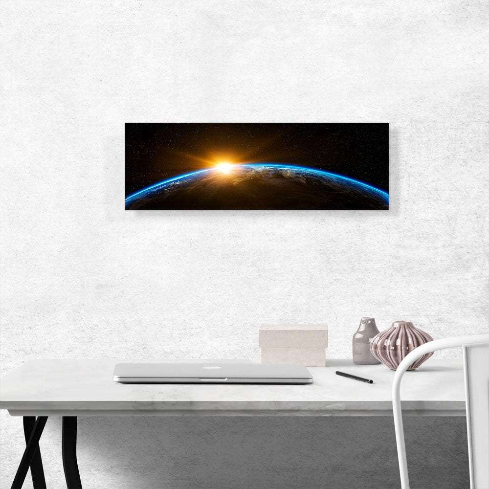 Planet Earth Sunrise From Space Panoramic