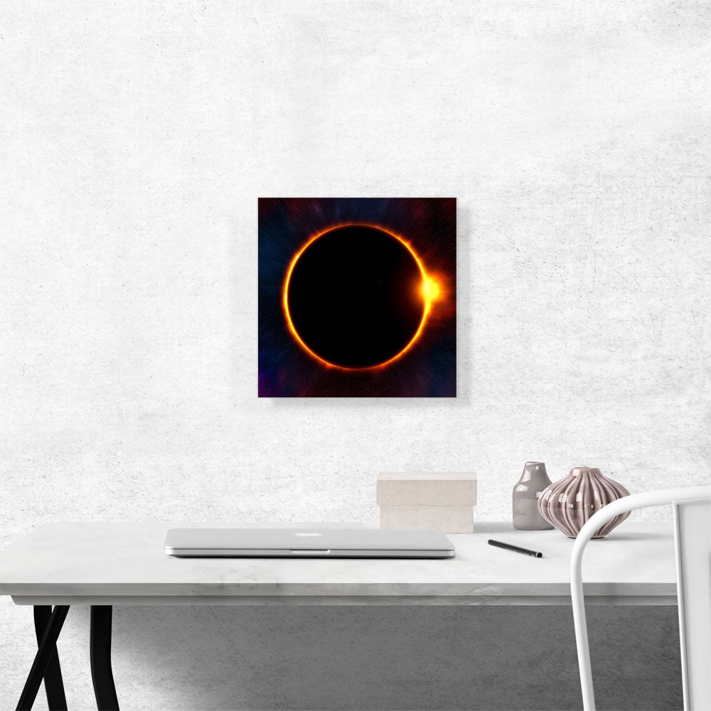 Solar Eclipse Moon Blocking Out Sun Square