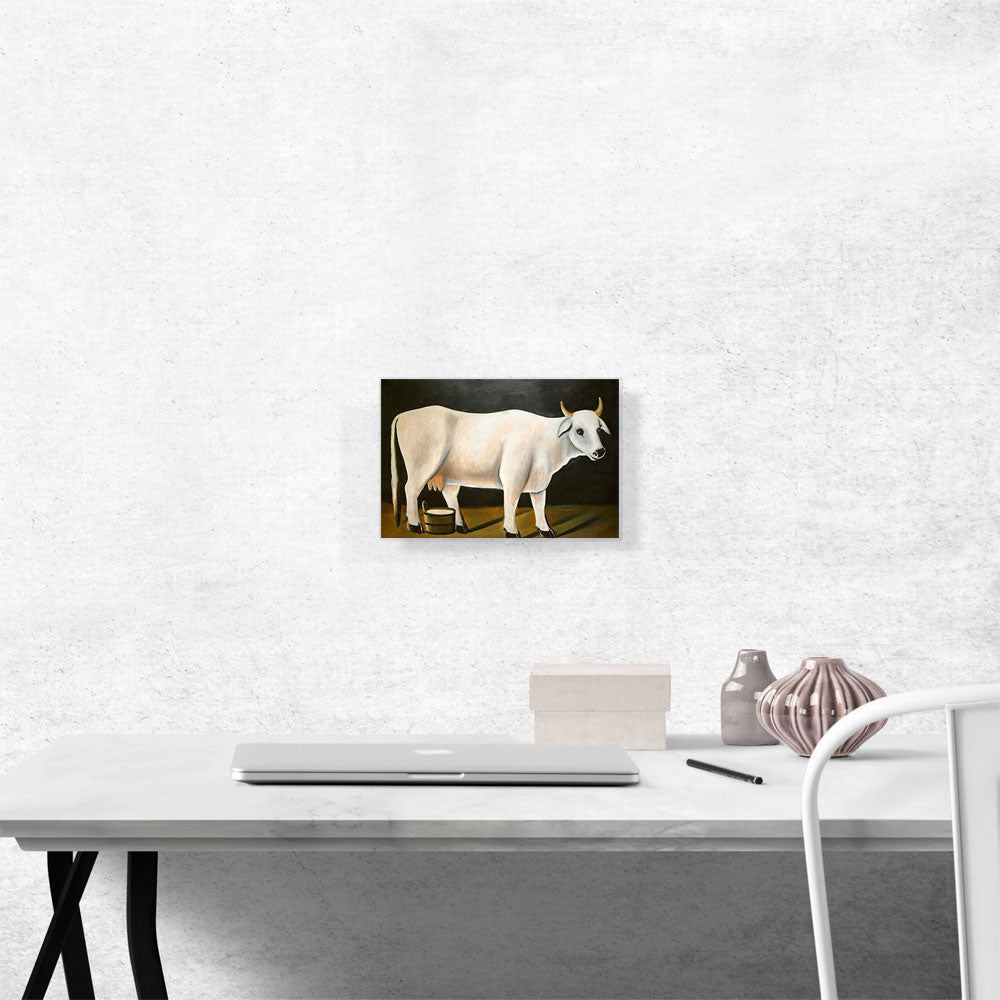 White Cow On a Black Background 1915