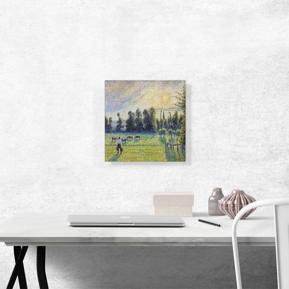 Pasture Sunset Eragny 1890
