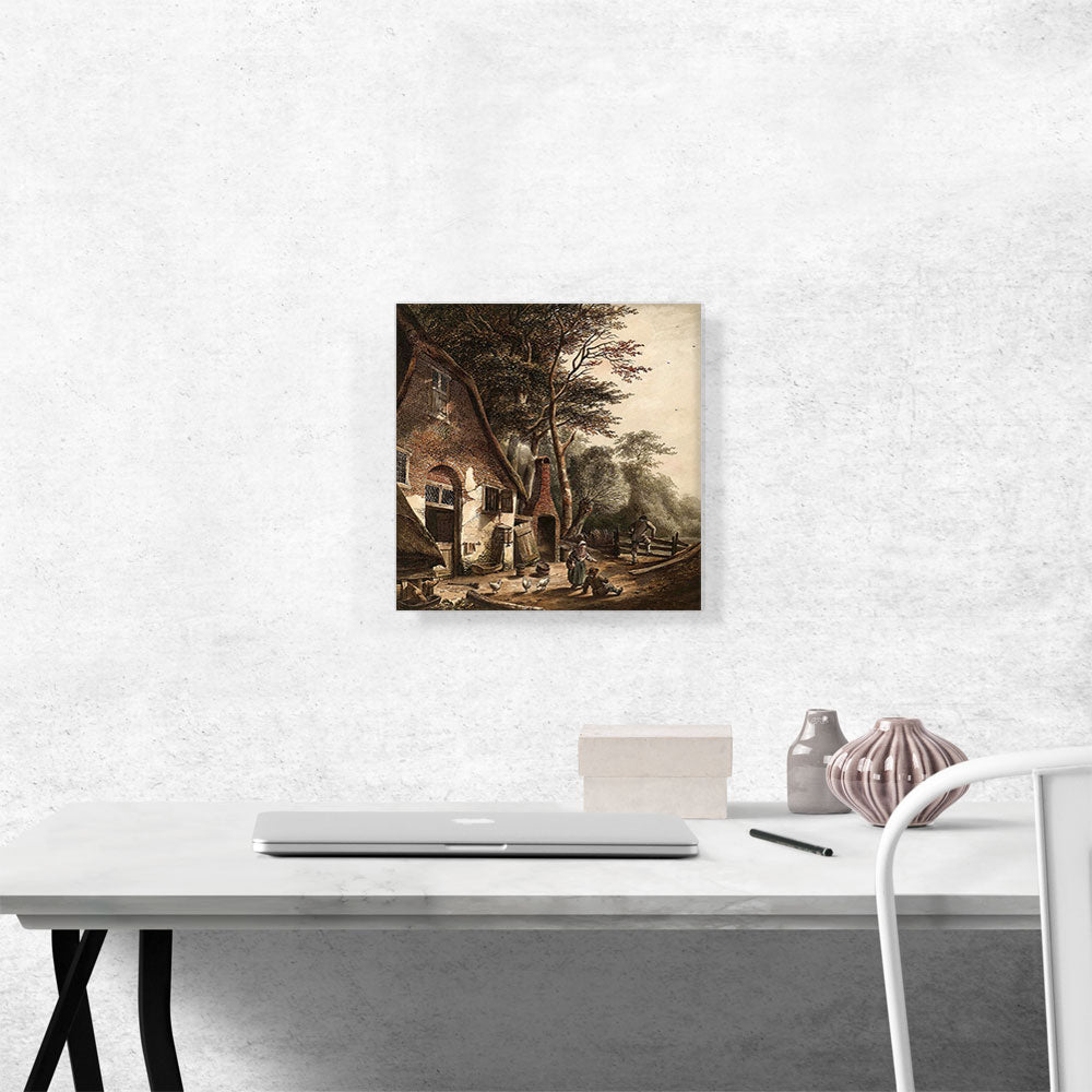 Figures Outside a Farmstead