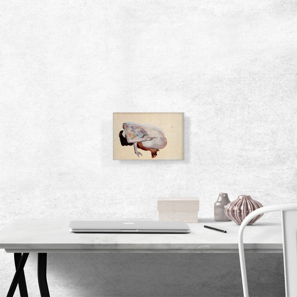 Crouching Nude in Shoes and Black Stockings - Back View 1912