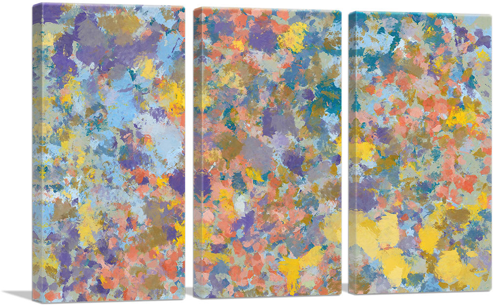 Baby Blue Yellow Purple Rectangle