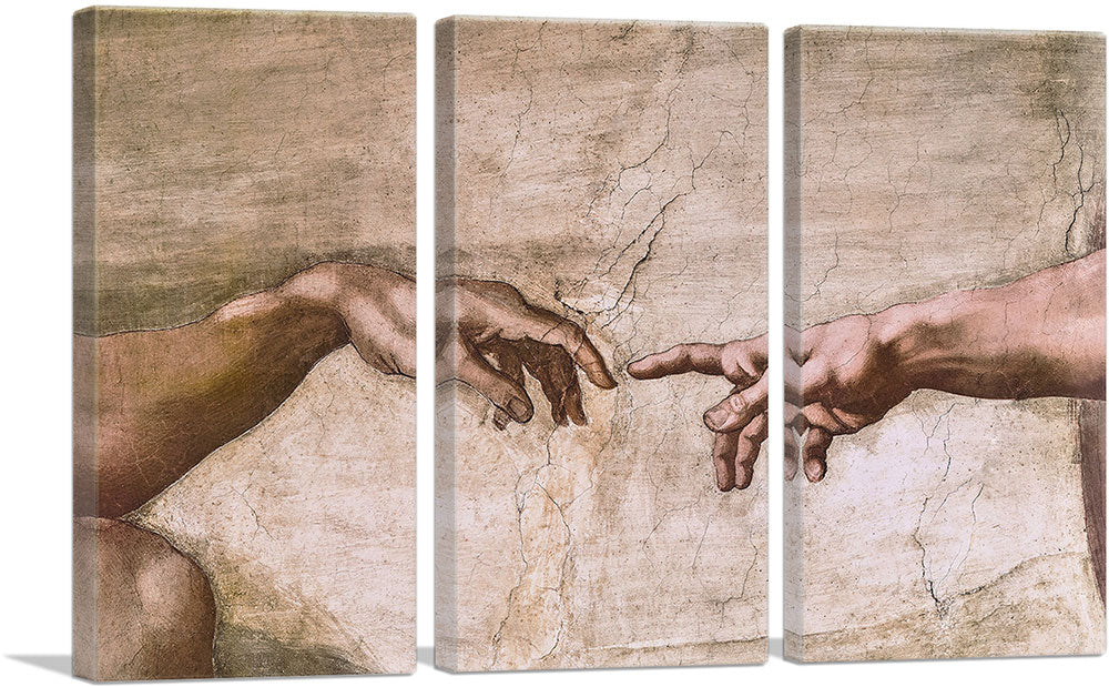 Sistine Chapel Ceiling - God and Adam Hands Detail
