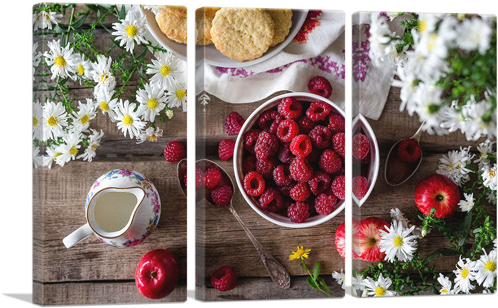 Raspberry With Milk And Cookies Home decor