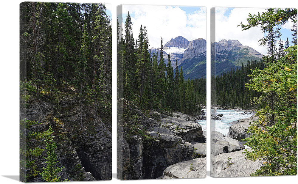 Canada Canyon Forest Mountains and a Stream