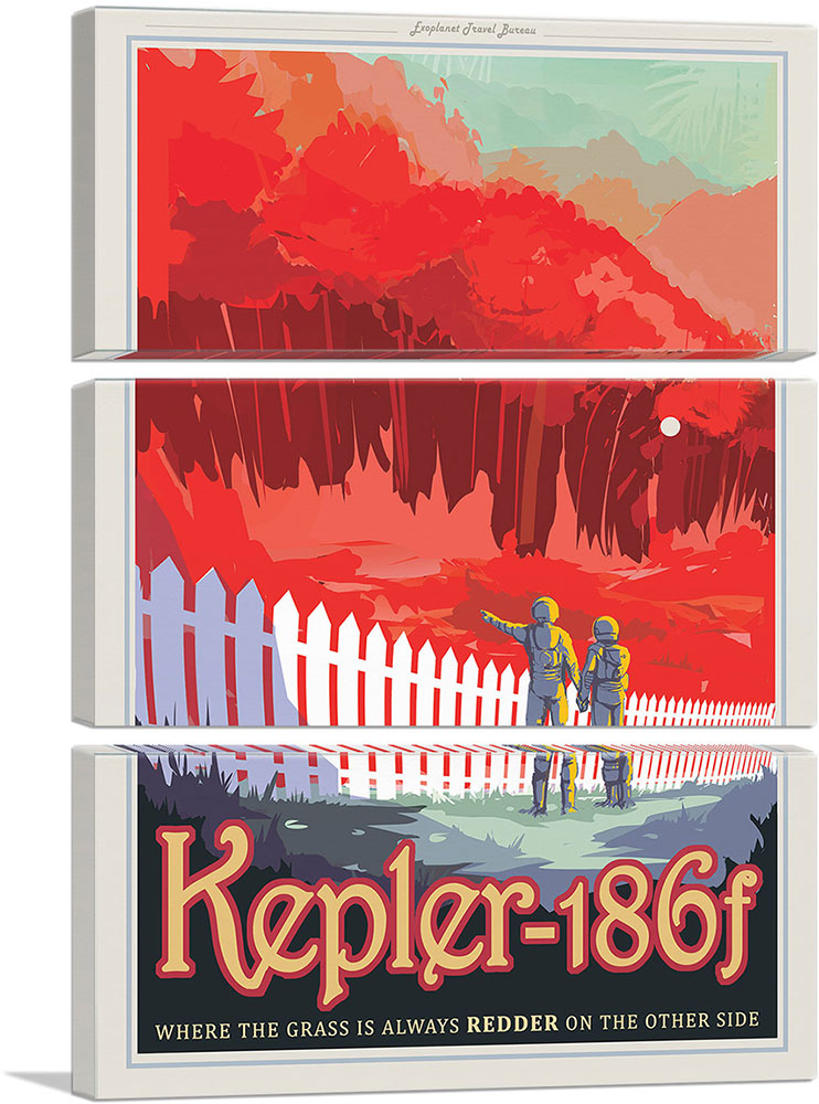 Kepler186F Grass is Redder on the Other Side NASA Poster