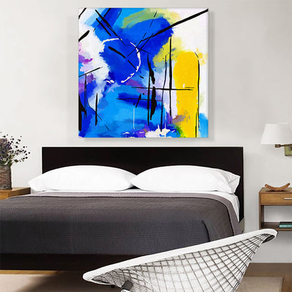Abstract Orange Blue White