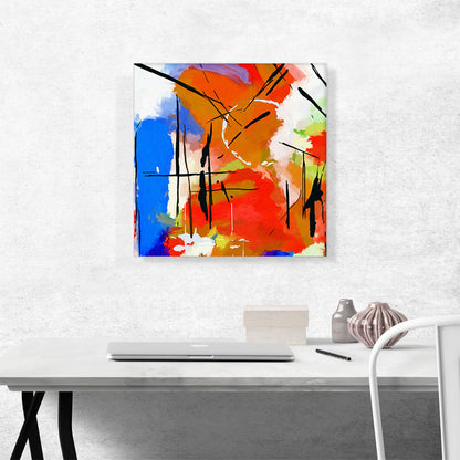 Abstract Pink Blue Green Orange