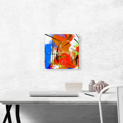 Abstract Pink Blue Green Orange