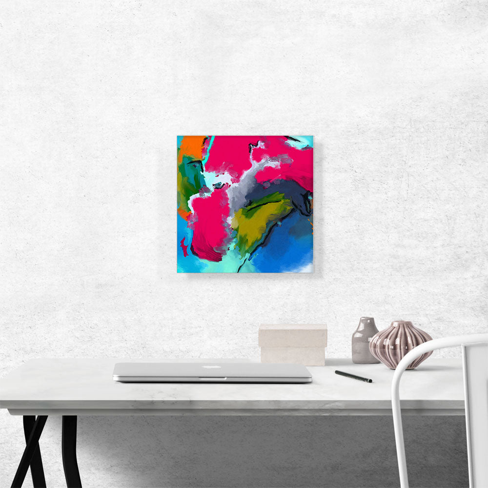 Abstract Pink Red Green Black