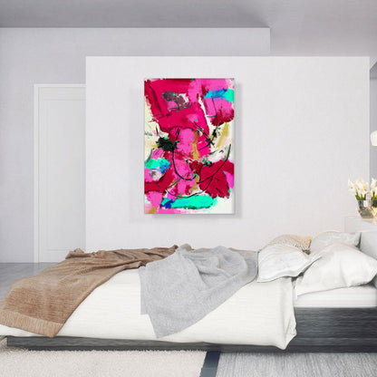 Abstract Pink Red Green Teal