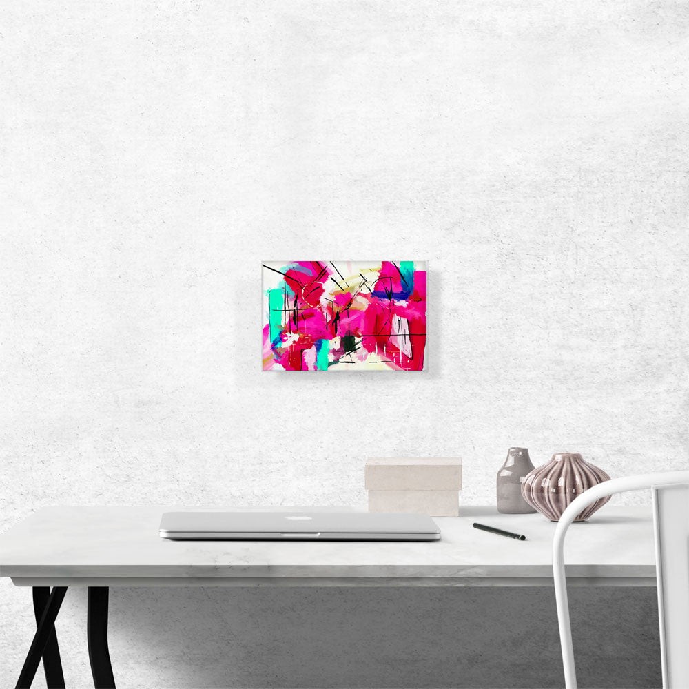 Abstract Pink Red Green