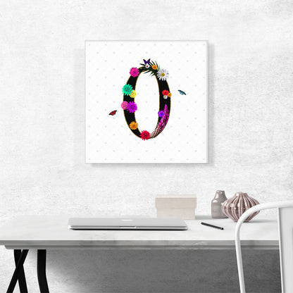 Flower Plant Butterfly Alphabet Number 0 Zero Numeral