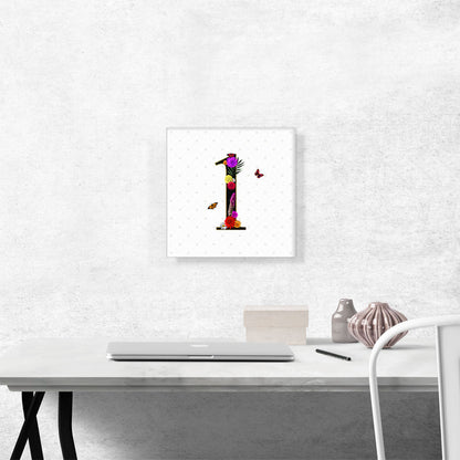 Flower Plant Butterfly Alphabet Number 1 One Numeral