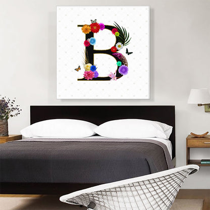 Flower Plant Butterfly Alphabet Letter B