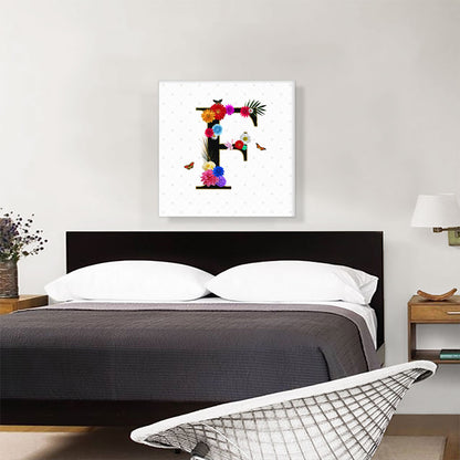 Flower Plant Butterfly Alphabet Letter F