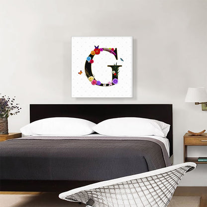 Flower Plant Butterfly Alphabet Letter G