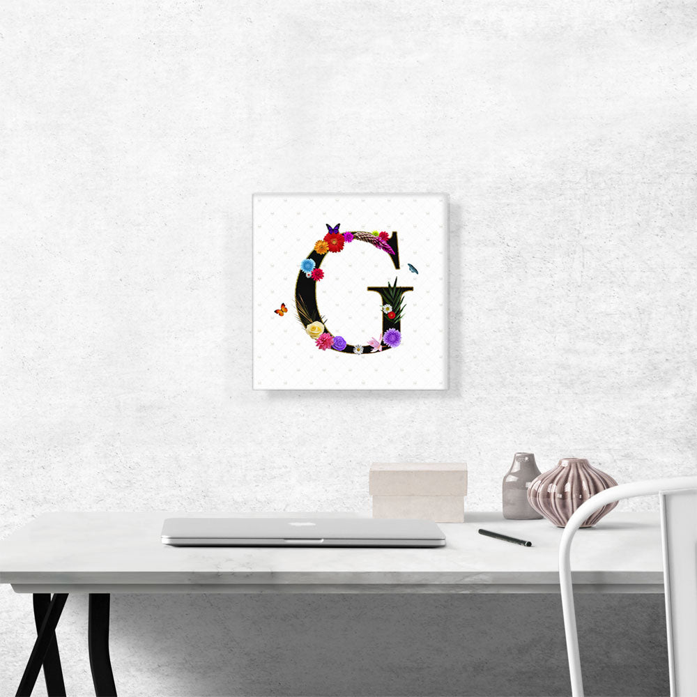 Flower Plant Butterfly Alphabet Letter G