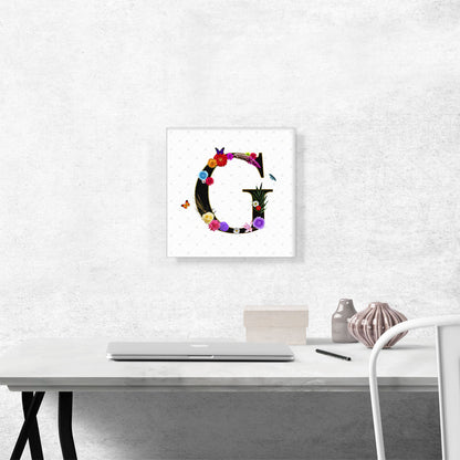 Flower Plant Butterfly Alphabet Letter G