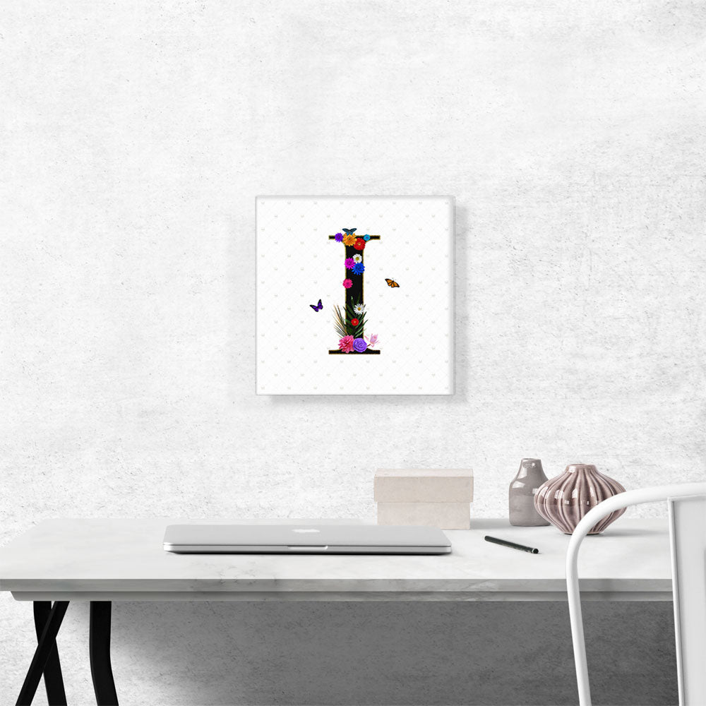 Flower Plant Butterfly Alphabet Letter I