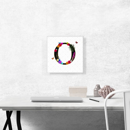 Flower Plant Butterfly Alphabet Letter O