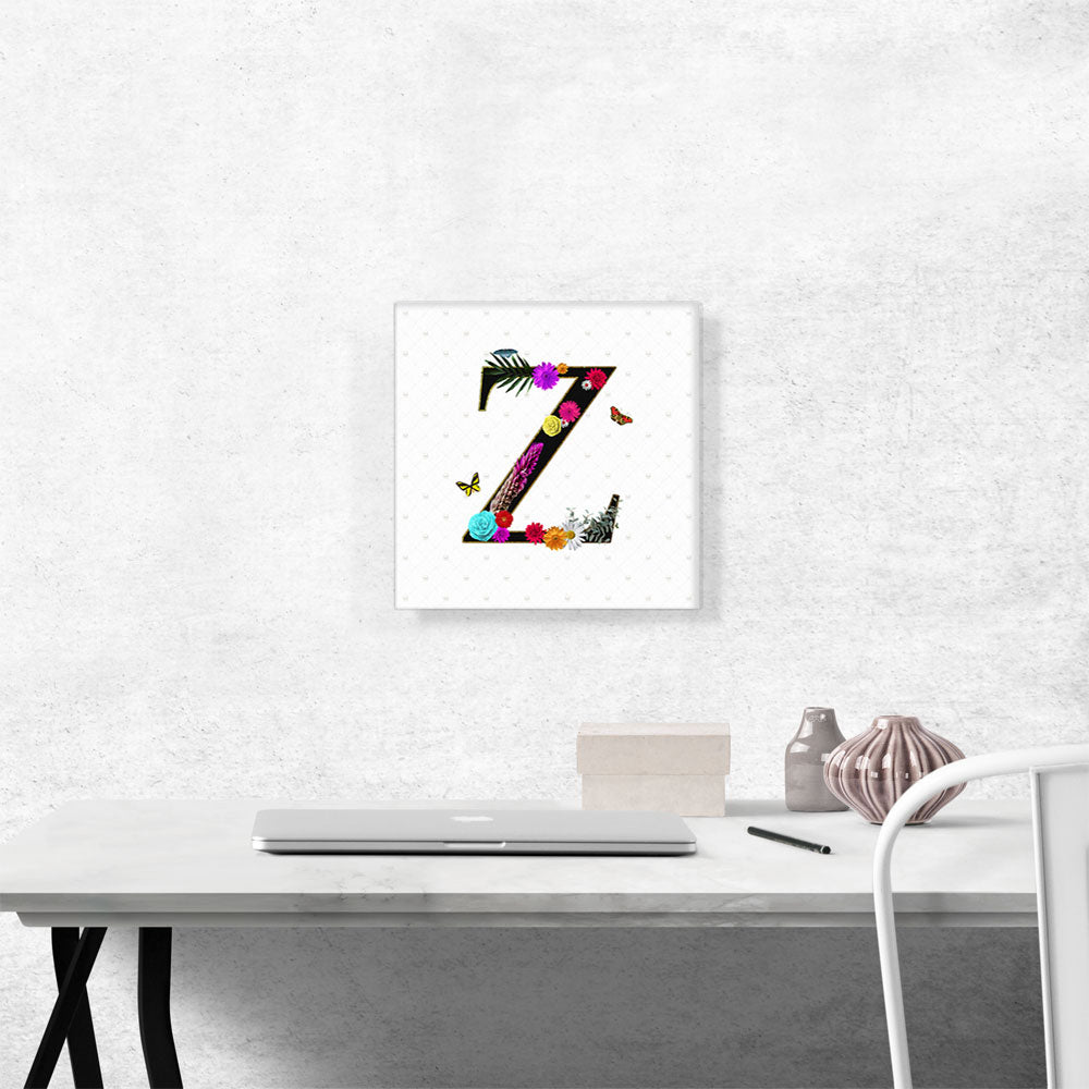 Flower Plant Butterfly Alphabet Letter Z