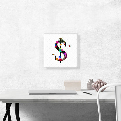 Flower Plant Butterfly Alphabet Dollar Sign Symbol