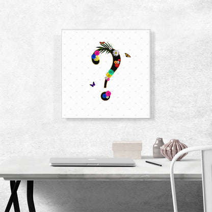Flower Plant Butterfly Alphabet Question Mark Symbol