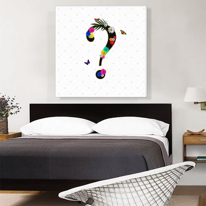 Flower Plant Butterfly Alphabet Question Mark Symbol