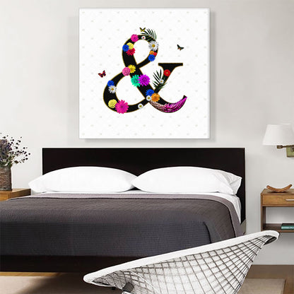 Flower Plant Butterfly Alphabet And Sign Symbol