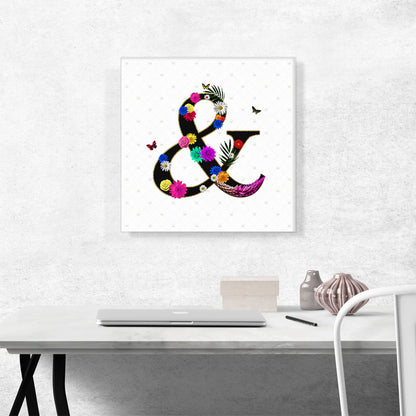 Flower Plant Butterfly Alphabet And Sign Symbol