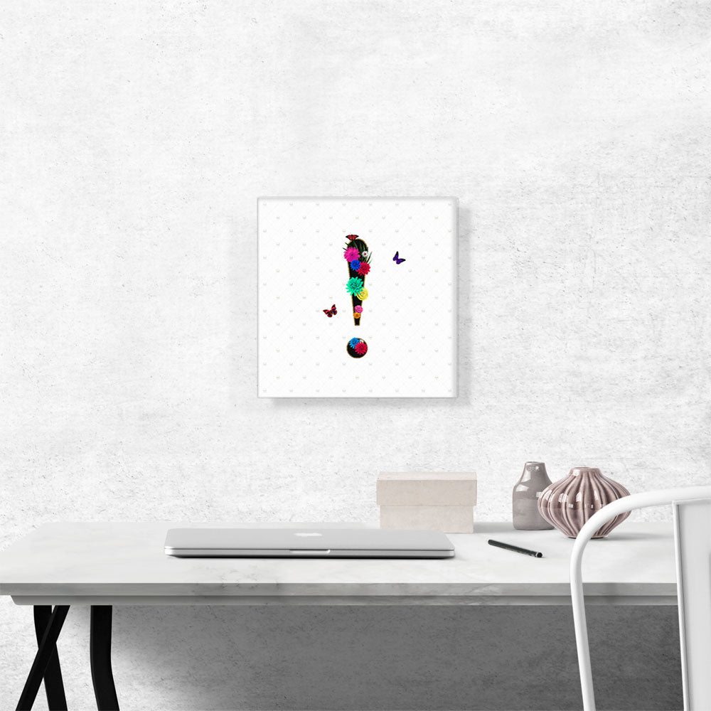 Flower Plant Butterfly Alphabet Exclamation Point Mark Sign